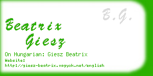 beatrix giesz business card